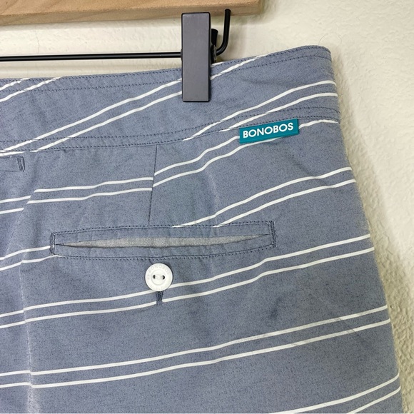 Bonobos Striped Swim Trunk/ Board Short in Blue and White size 33 - Picture 5 of 8